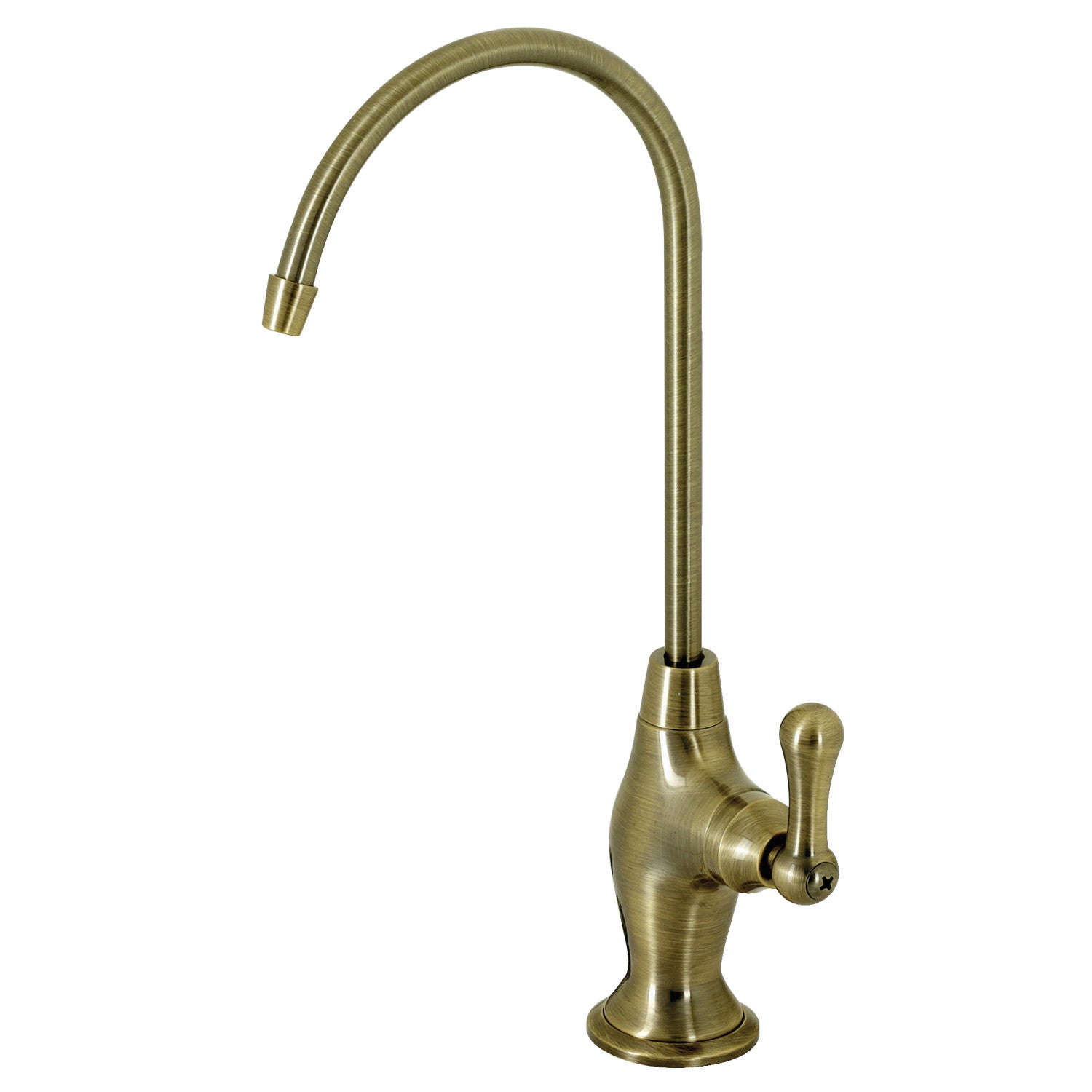 Kingston Heirloom KS3193AL - Restoration Single-Handle 1-Hole Deck Mount Water Filtration Faucet, Antique Brass — image 1